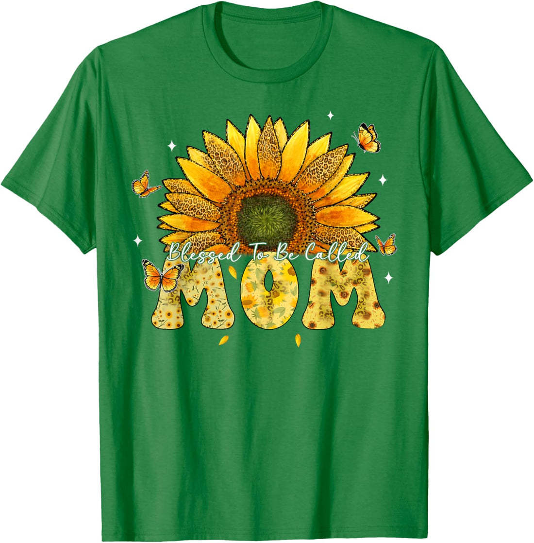 Mother's Day T-Shirt, Leopard Sunflower Blessed to Be Called Mom Cute Mother's Day T-Shirt, TCoU Recommendations from Amazon Products