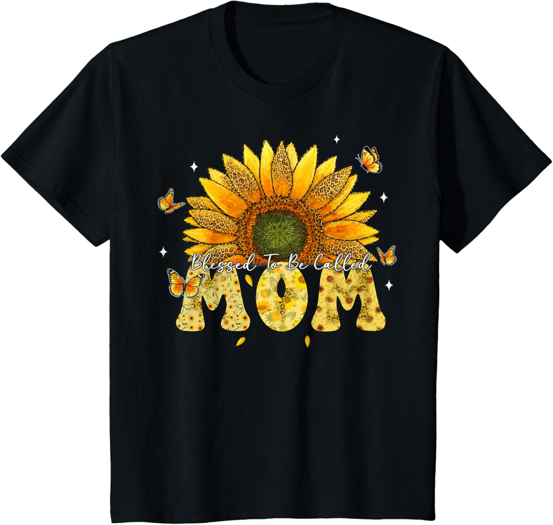 Mother's Day T-Shirt, Leopard Sunflower Blessed to Be Called Mom Cute Mother's Day T-Shirt, TCoU Recommendations from Amazon Products