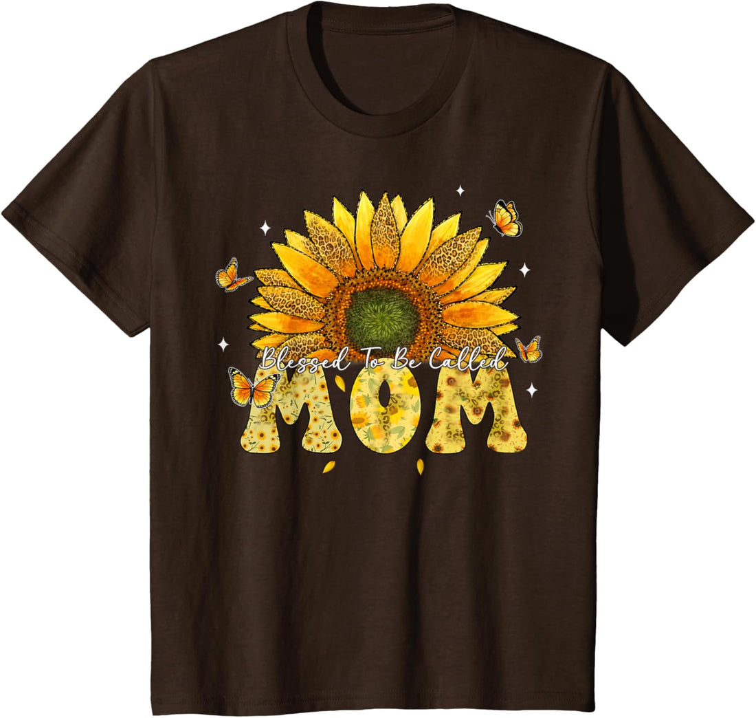 Mother's Day T-Shirt, Leopard Sunflower Blessed to Be Called Mom Cute Mother's Day T-Shirt, TCoU Recommendations from Amazon Products
