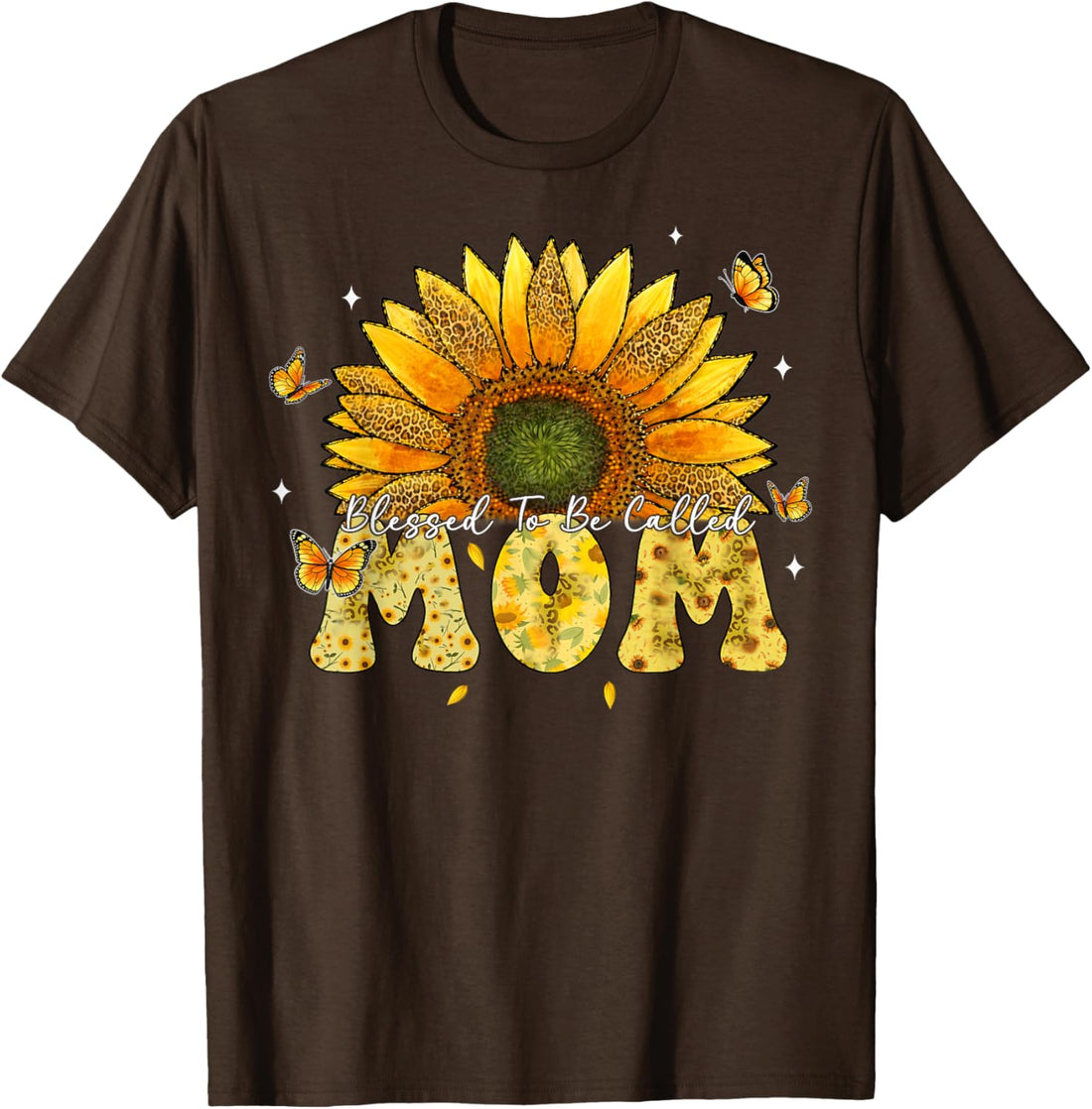 Mother's Day T-Shirt, Leopard Sunflower Blessed to Be Called Mom Cute Mother's Day T-Shirt, TCoU Recommendations from Amazon Products