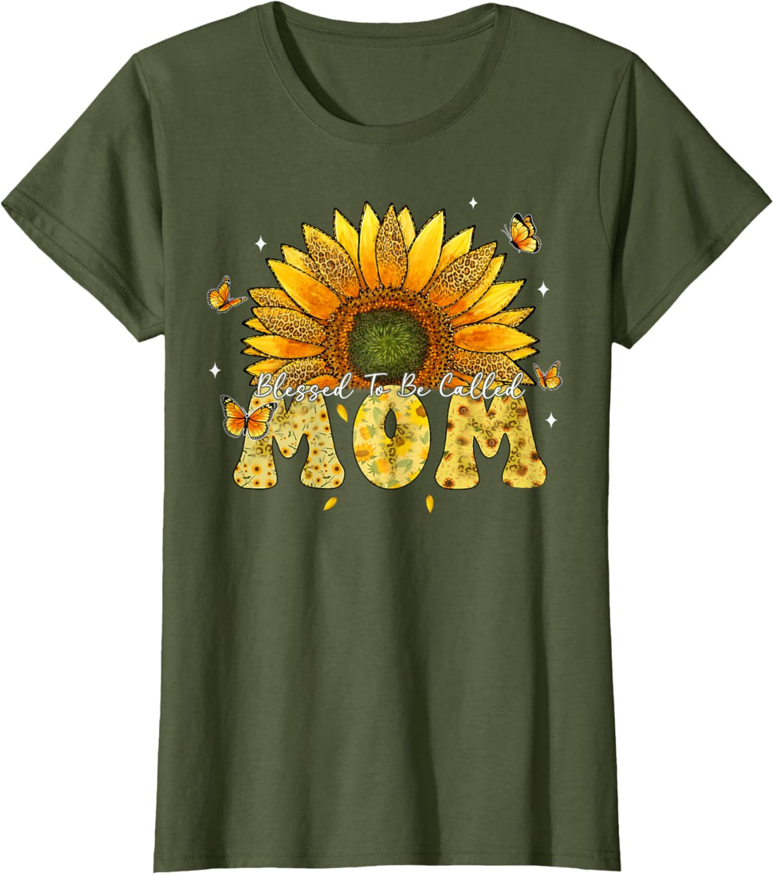 Mother's Day T-Shirt, Leopard Sunflower Blessed to Be Called Mom Cute Mother's Day T-Shirt, TCoU Recommendations from Amazon Products