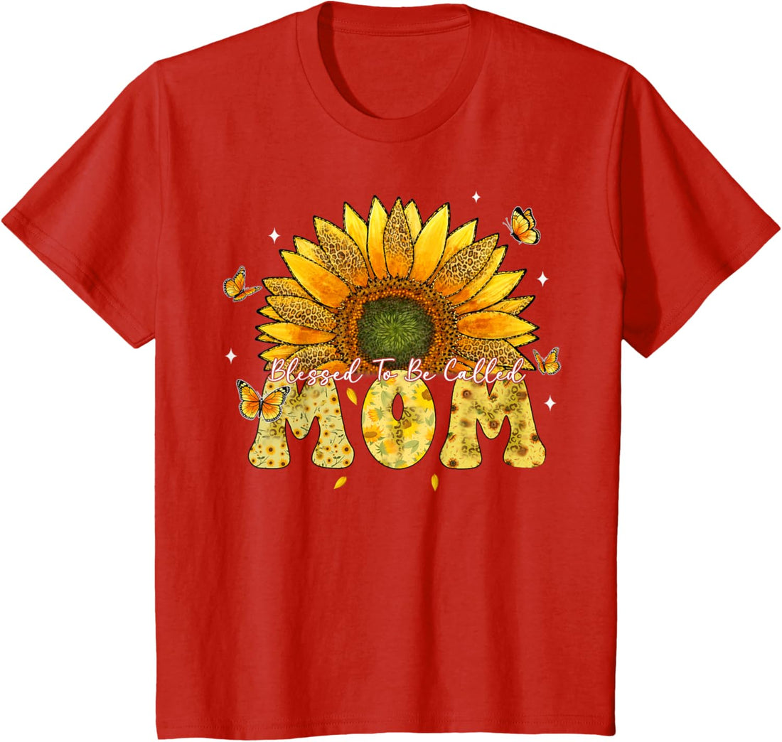 Mother's Day T-Shirt, Leopard Sunflower Blessed to Be Called Mom Cute Mother's Day T-Shirt, TCoU Recommendations from Amazon Products