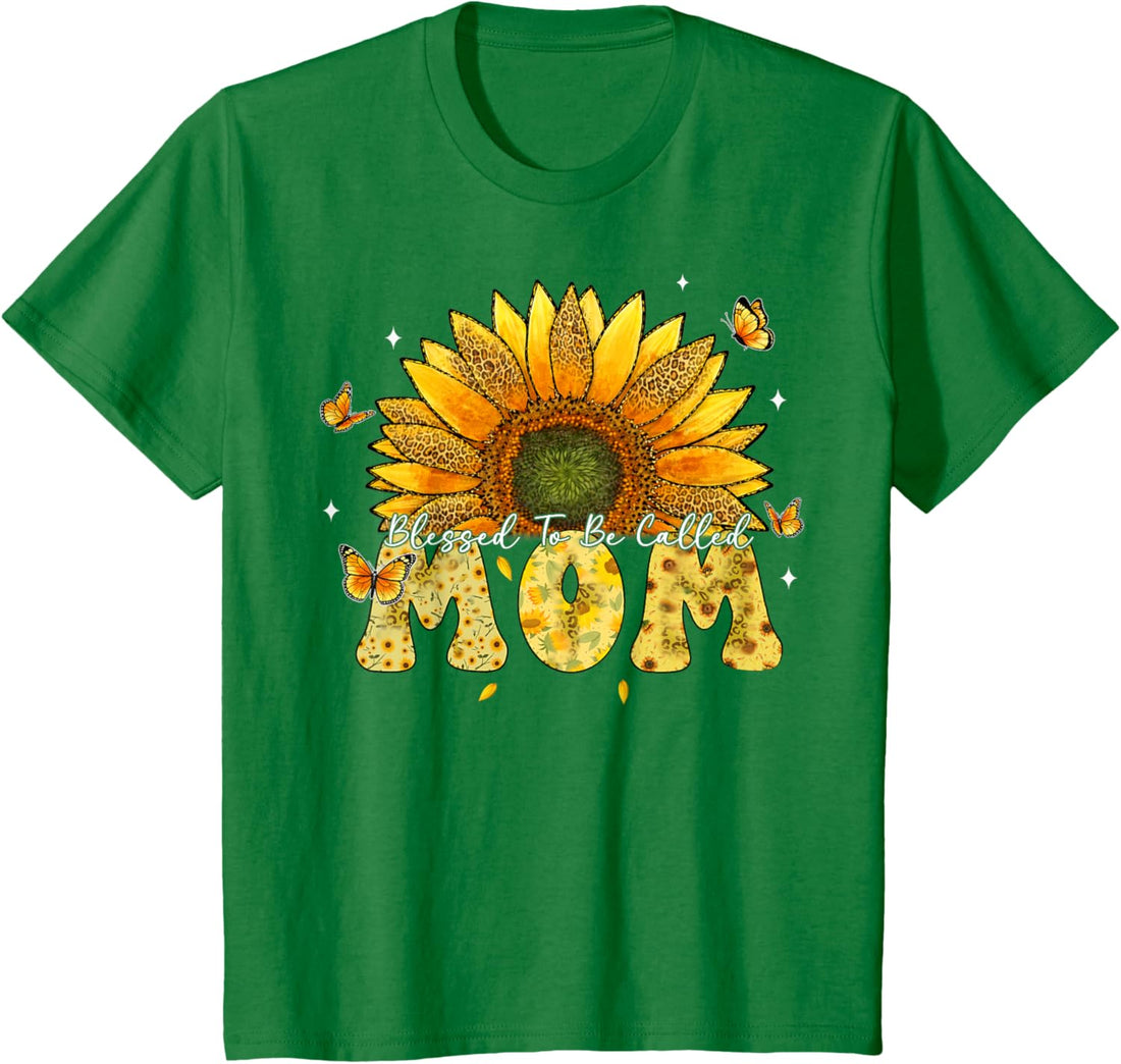 Mother's Day T-Shirt, Leopard Sunflower Blessed to Be Called Mom Cute Mother's Day T-Shirt, TCoU Recommendations from Amazon Products