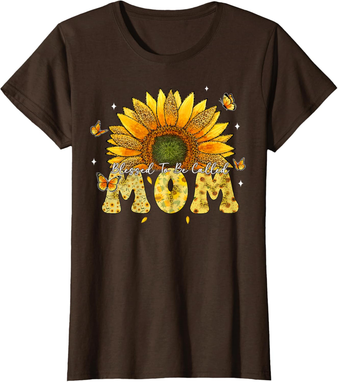 Mother's Day T-Shirt, Leopard Sunflower Blessed to Be Called Mom Cute Mother's Day T-Shirt, TCoU Recommendations from Amazon Products