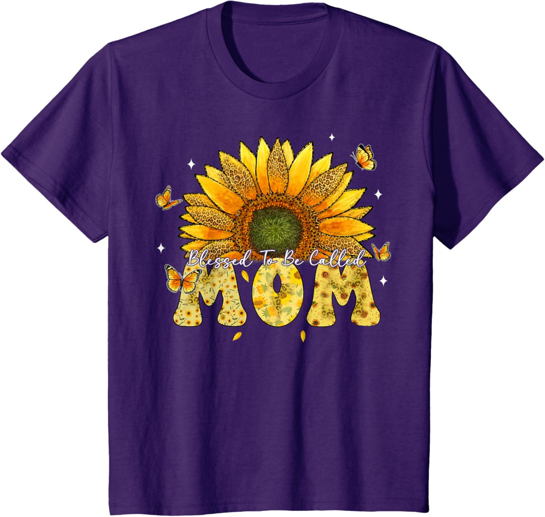 Mother's Day T-Shirt, Leopard Sunflower Blessed to Be Called Mom Cute Mother's Day T-Shirt, TCoU Recommendations from Amazon Products