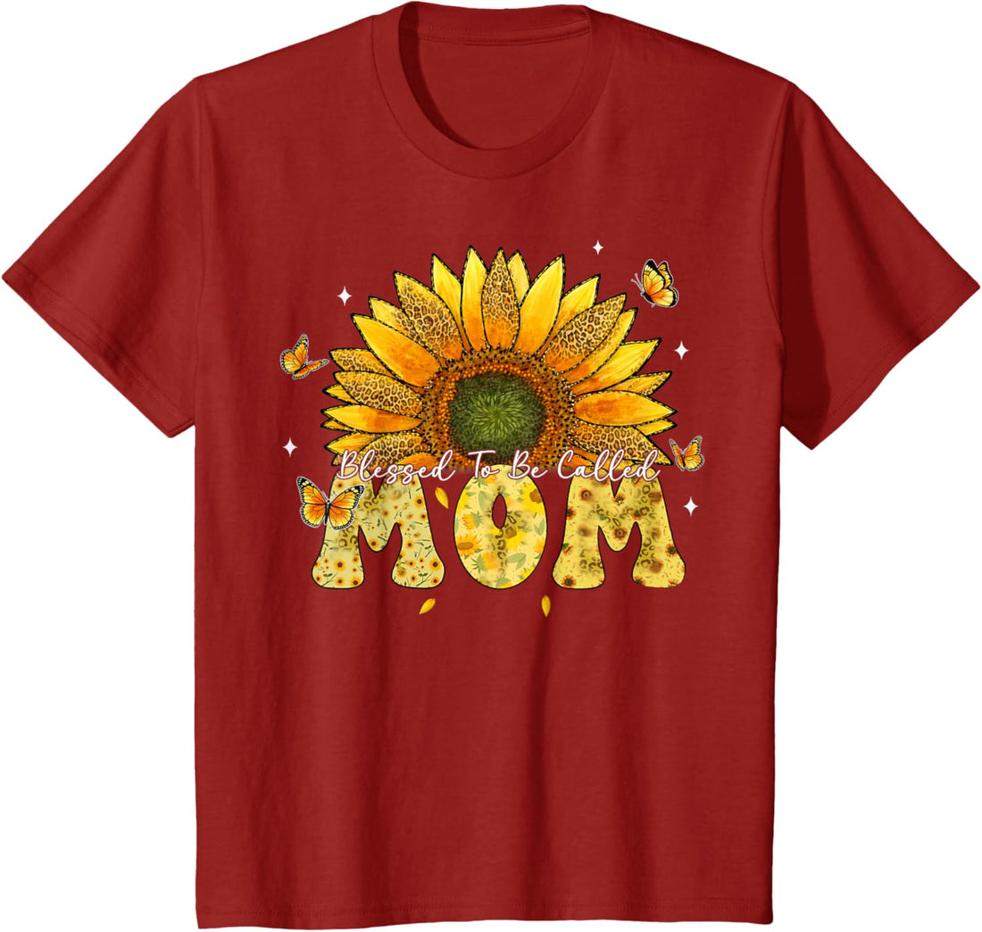 Mother's Day T-Shirt, Leopard Sunflower Blessed to Be Called Mom Cute Mother's Day T-Shirt, TCoU Recommendations from Amazon Products