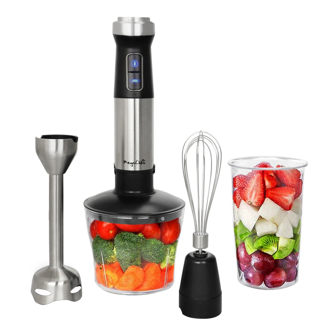 Hand Blender, With Speed Control and 4 in 1 Accessories Multipurpose Immersion --MegaChef