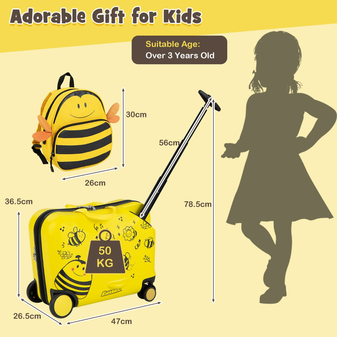 Kids Luggage Set -- 2 pieces with Spinner Wheels for Boys & Girls--ships from NNECW in Australia
