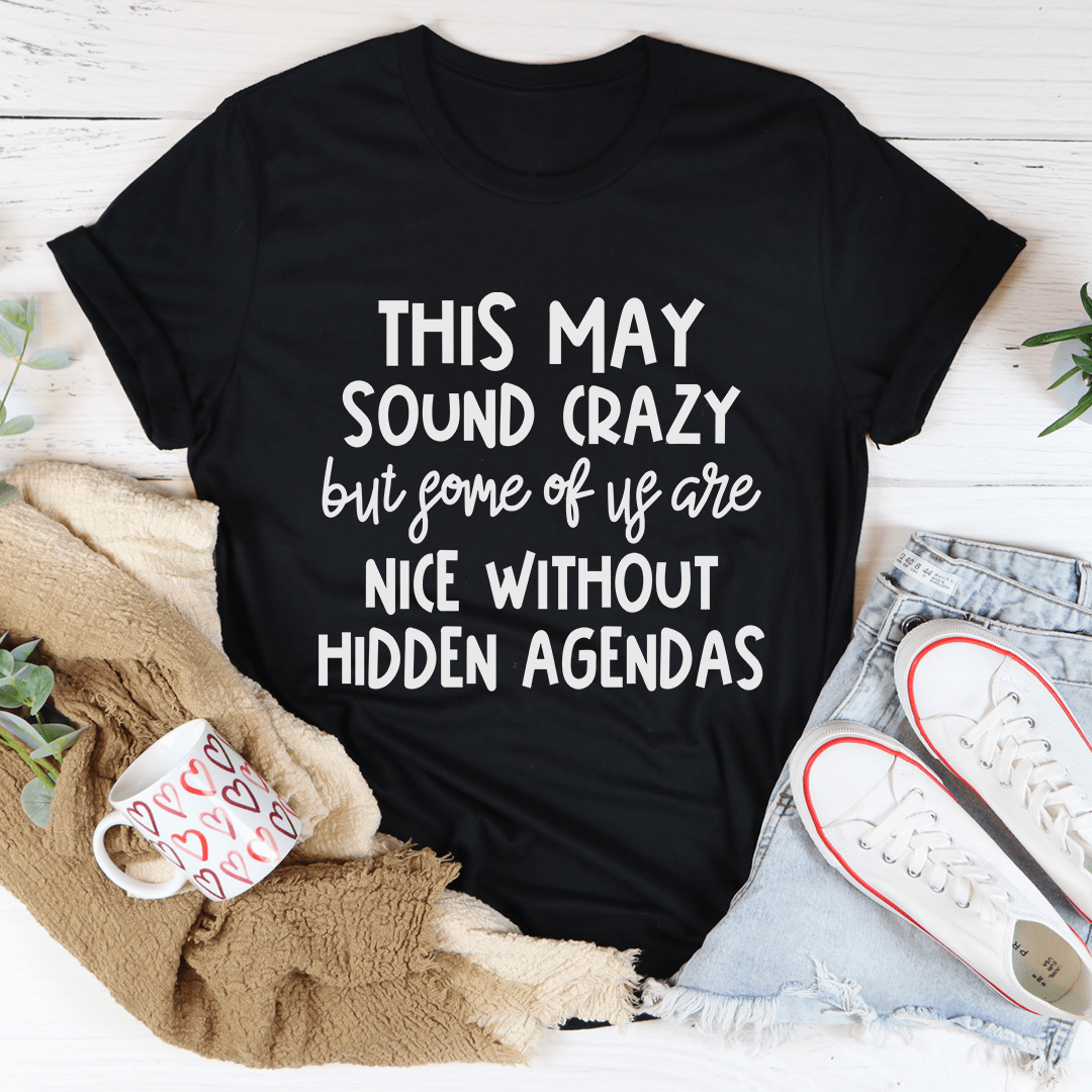 T-shirt--"This May Sound Crazy but some of us are NICE without hidden agendas