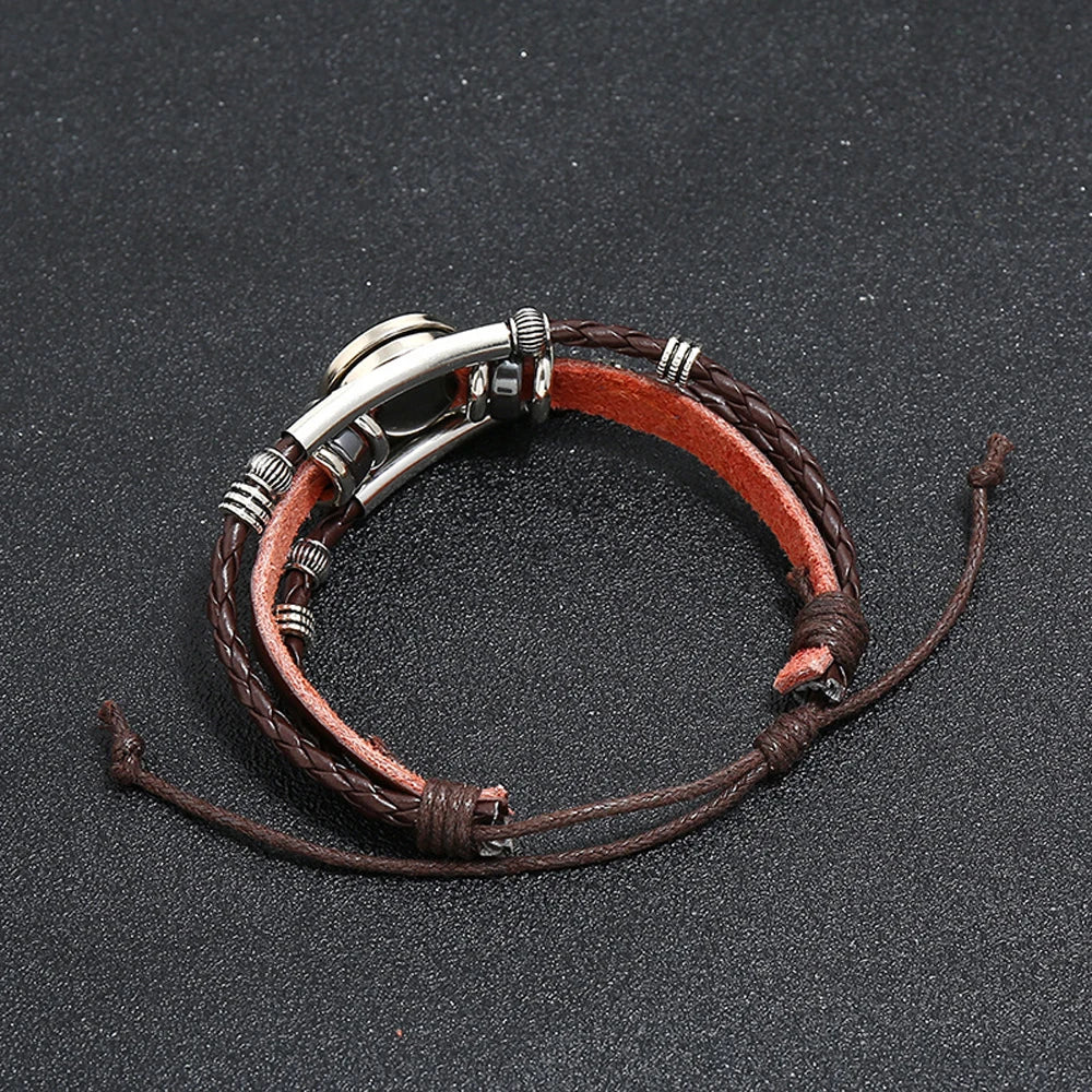 Snap Jewelry - Bracelet - Adjustable, Real Leather Bracelet, Fit 18mm Snap Button, Unisex bracelet (NO snap button included, see button collections)