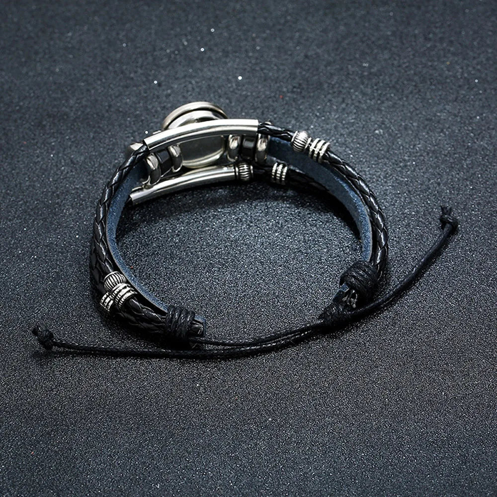 Snap Jewelry - Bracelet - Adjustable, Real Leather Bracelet, Fit 18mm Snap Button, Unisex bracelet (NO snap button included, see button collections)